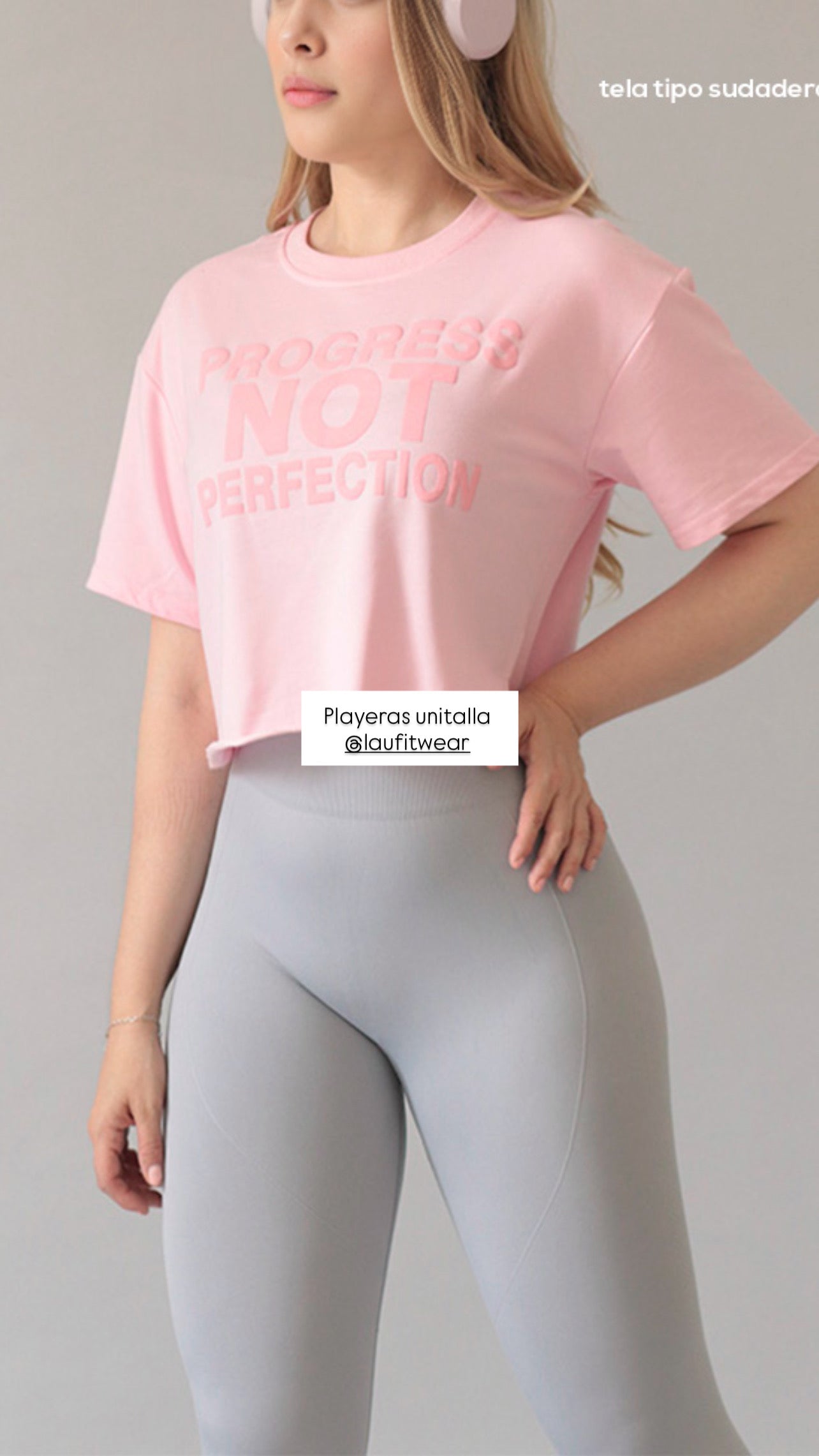 Playeras crop over algodón