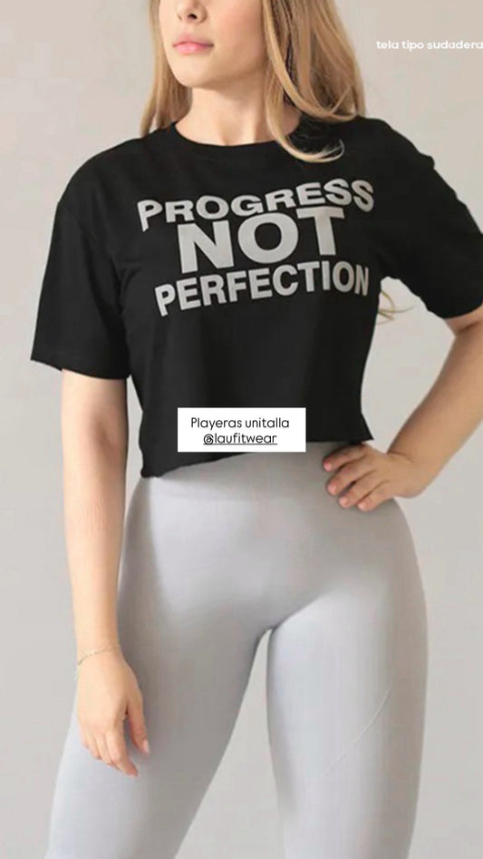 Playeras crop over algodón