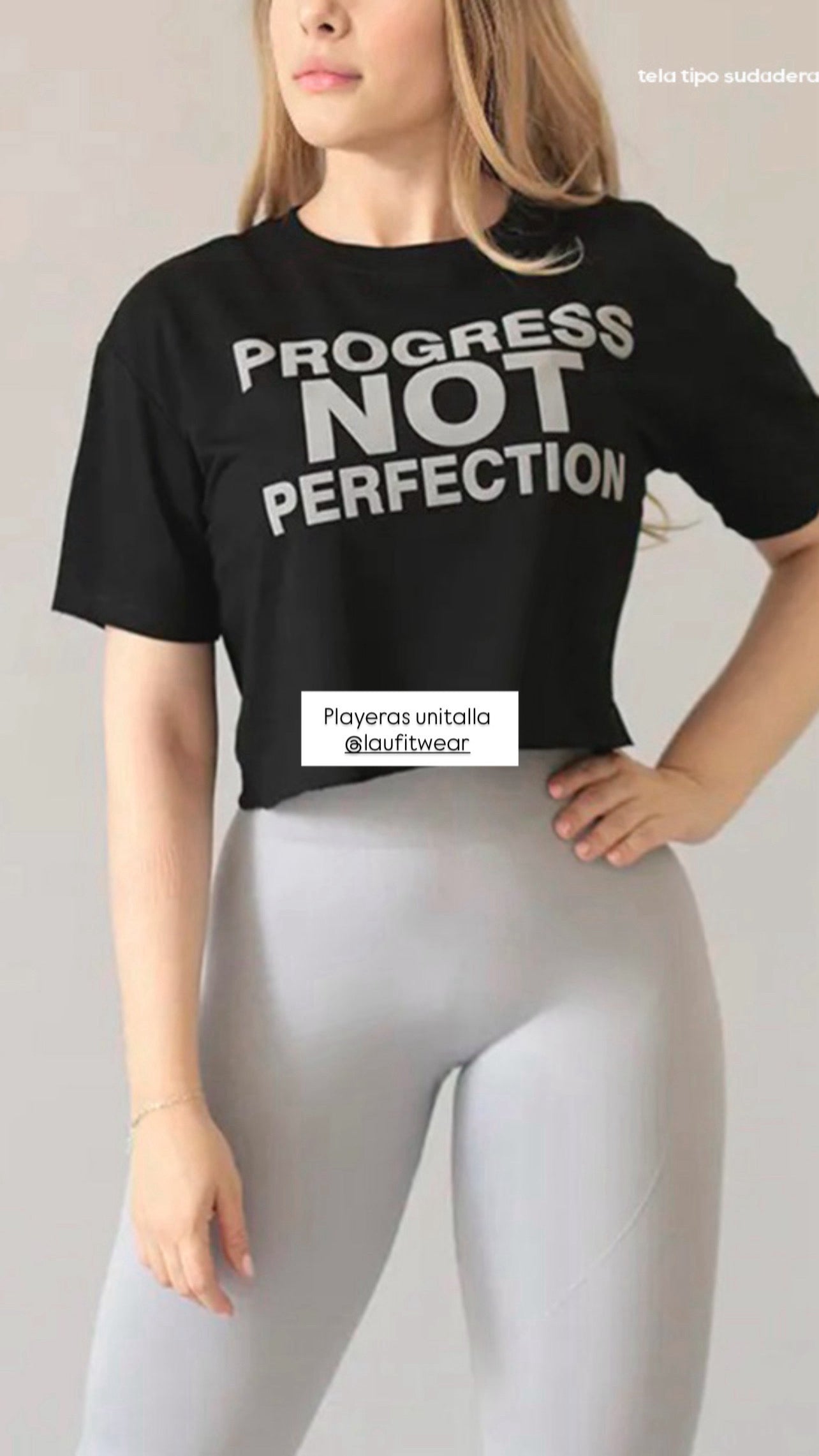 Playeras crop over algodón