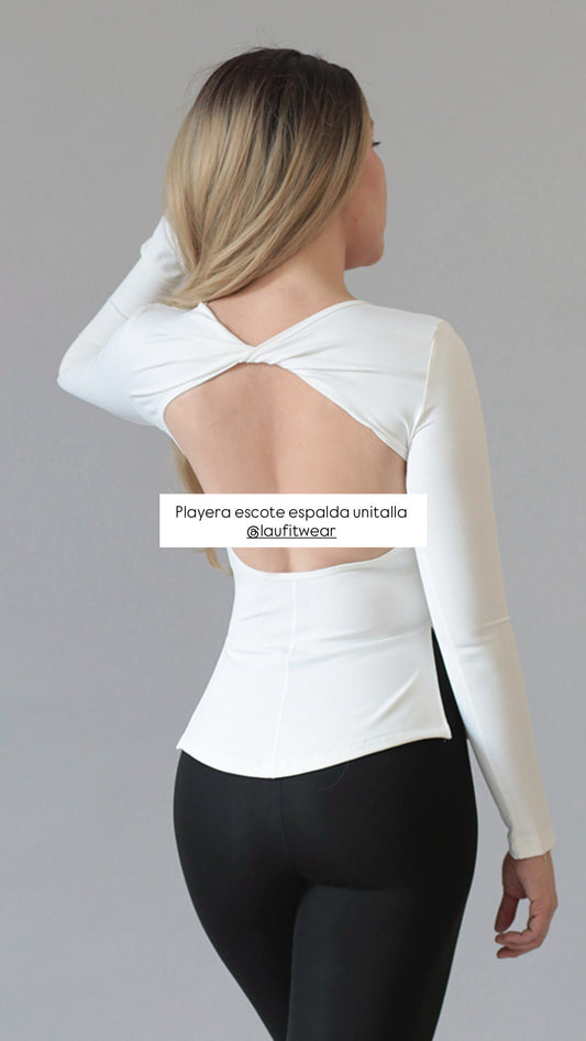 Playera escote espalda